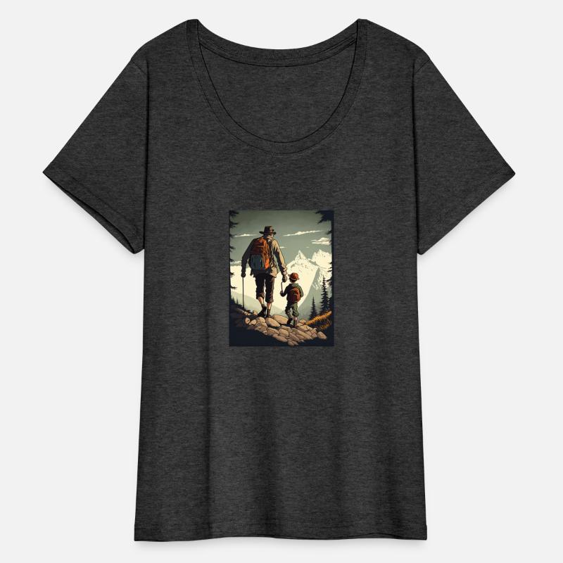 Mountain Travel Camping Adventure Father and Son