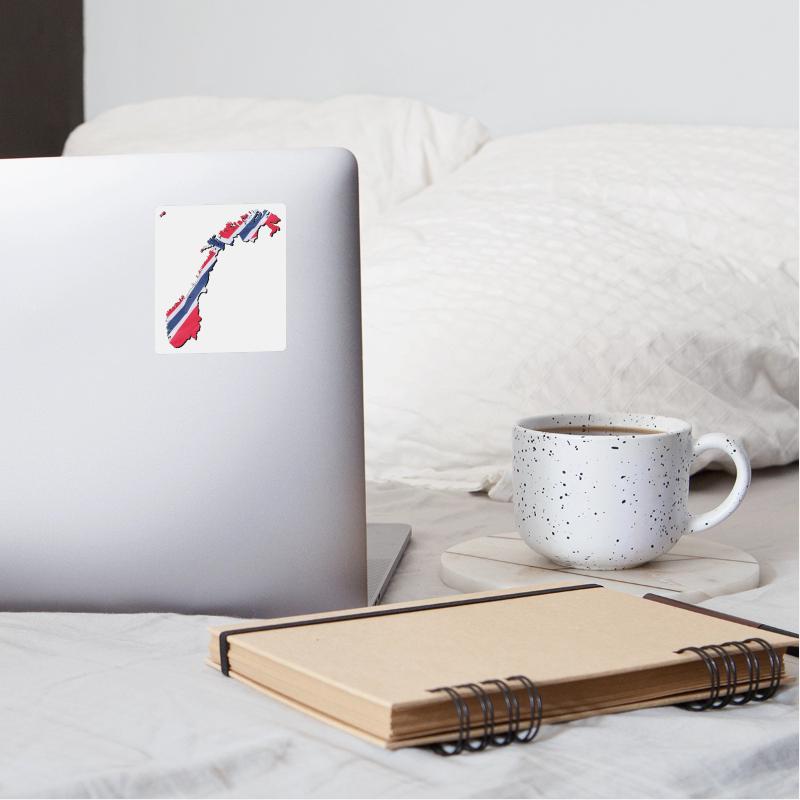 Norway Flag in Norway Map