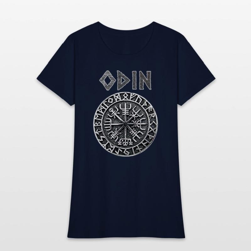Odin VEGVISIR Runes Shirt Vikings Gods Myth