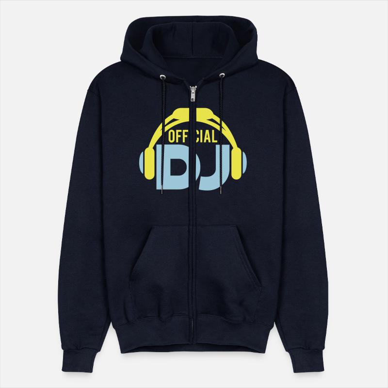 Official DJ headphones music party text lettering