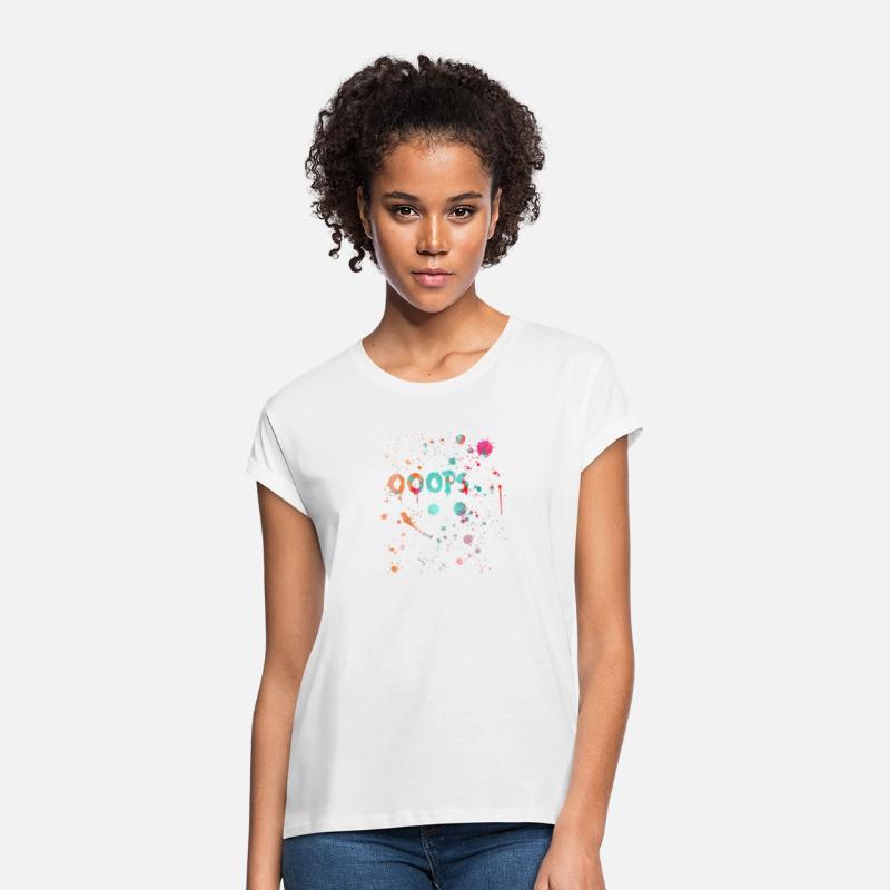 Ooops text with color splatter