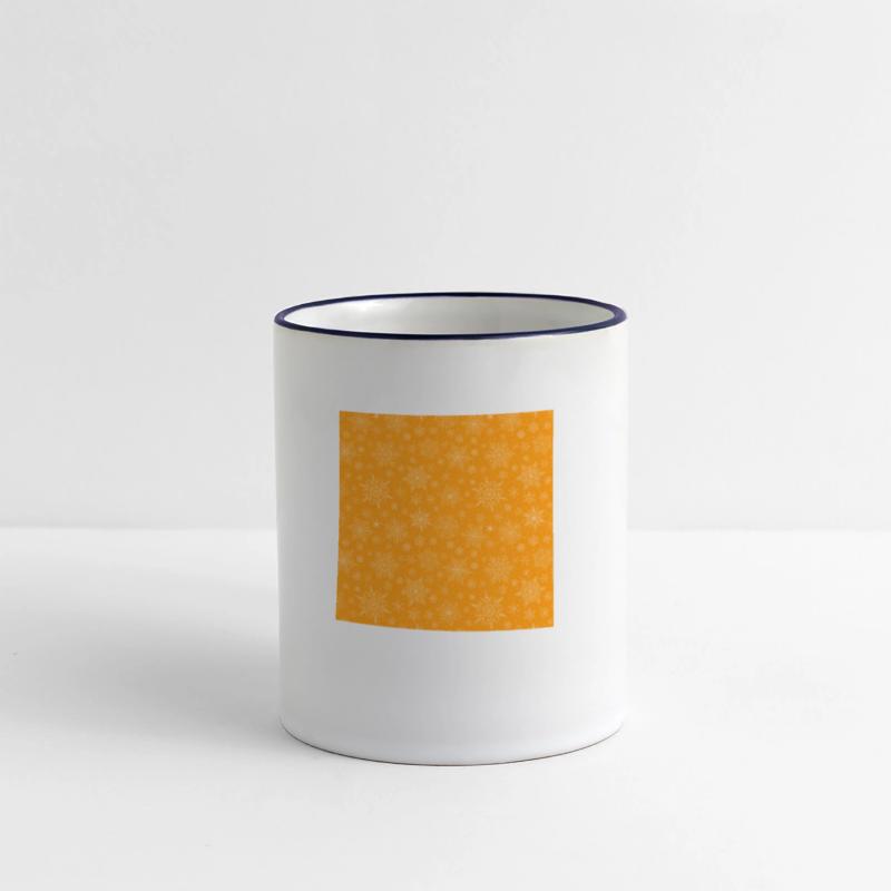 Orange Snowflakes Pattern