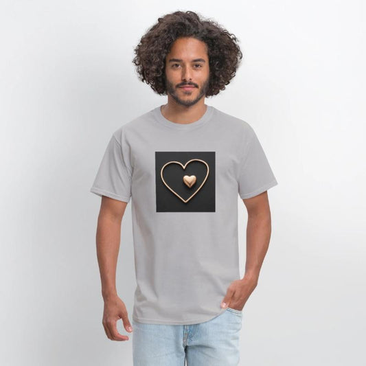 Outlined Heart Emblem T-Shirt Design