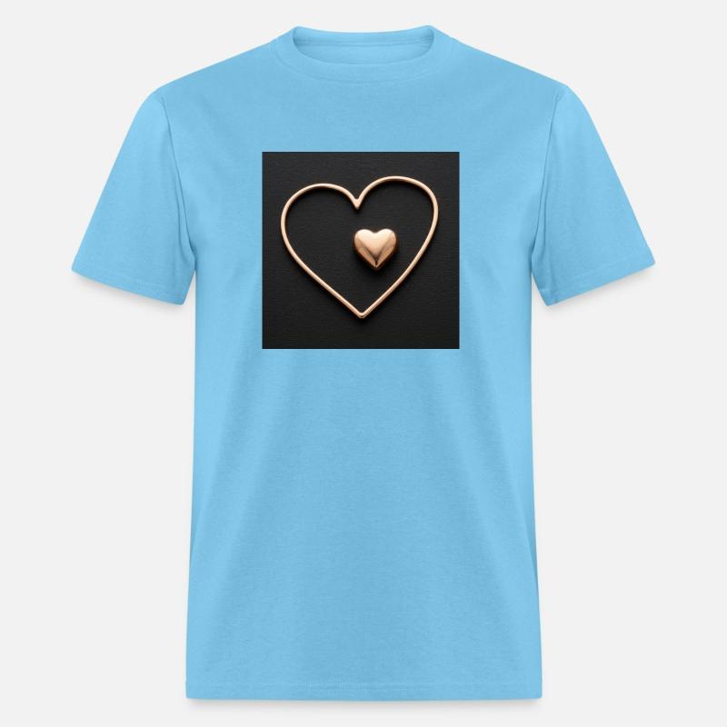 Outlined Heart Emblem T-Shirt Design