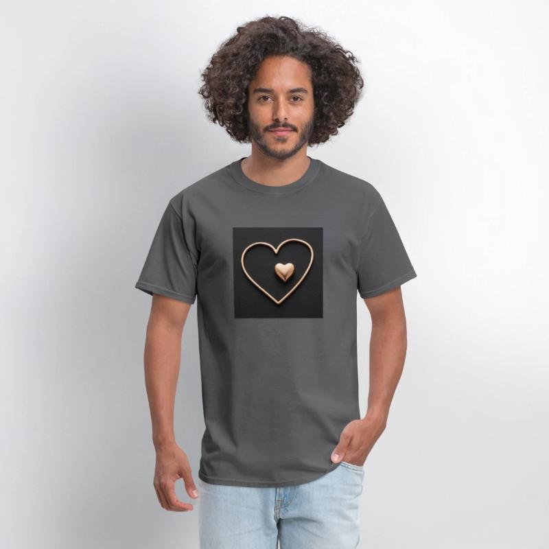 Outlined Heart Emblem T-Shirt Design