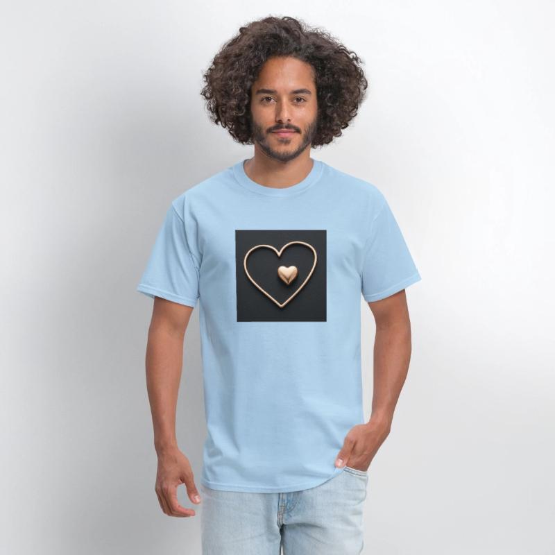 Outlined Heart Emblem T-Shirt Design