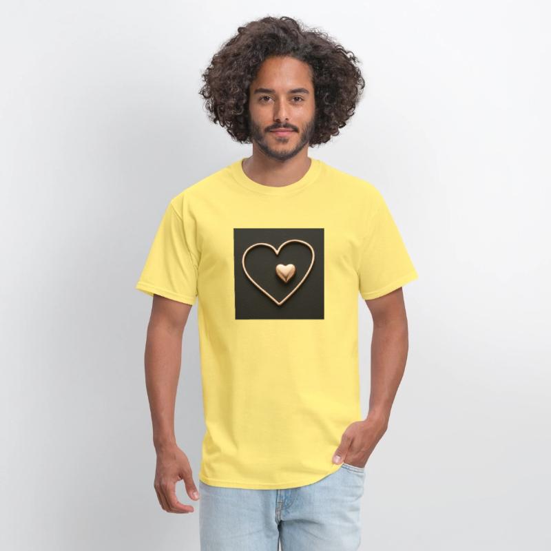 Outlined Heart Emblem T-Shirt Design