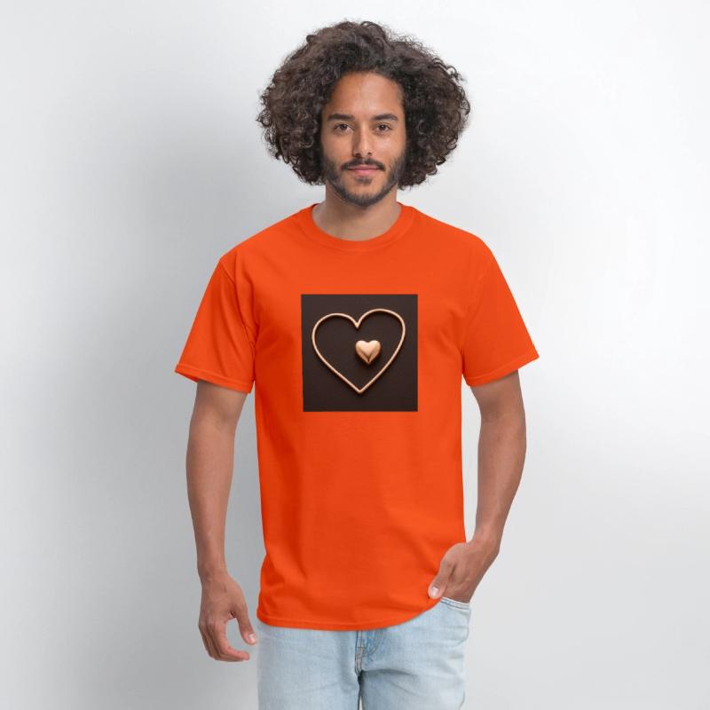 Outlined Heart Emblem T-Shirt Design