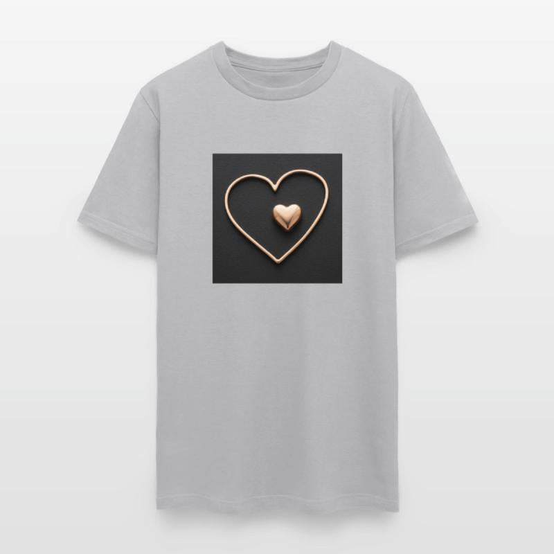 Outlined Heart Emblem T-Shirt Design