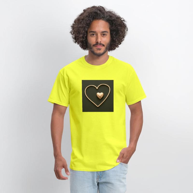 Outlined Heart Emblem T-Shirt Design