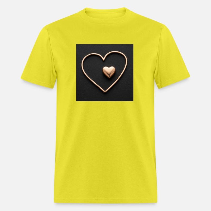 Outlined Heart Emblem T-Shirt Design
