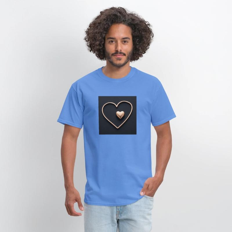 Outlined Heart Emblem T-Shirt Design