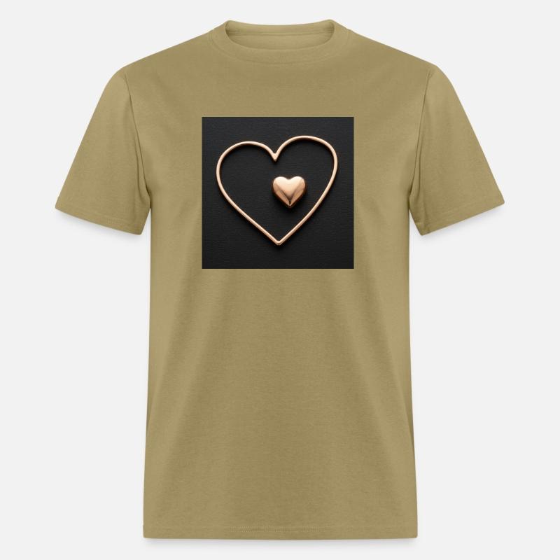 Outlined Heart Emblem T-Shirt Design