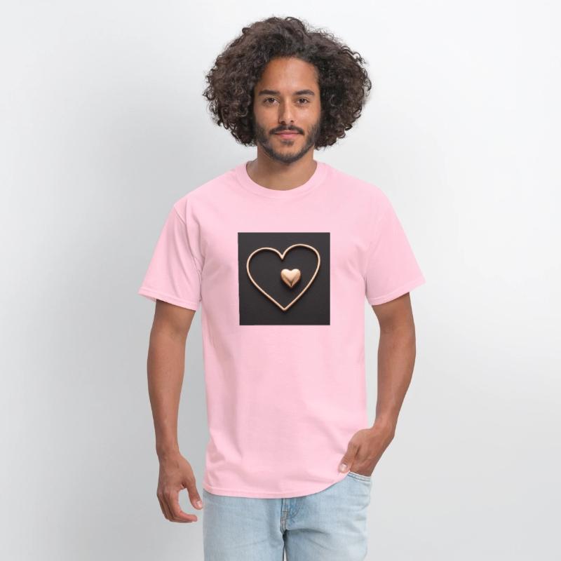 Outlined Heart Emblem T-Shirt Design