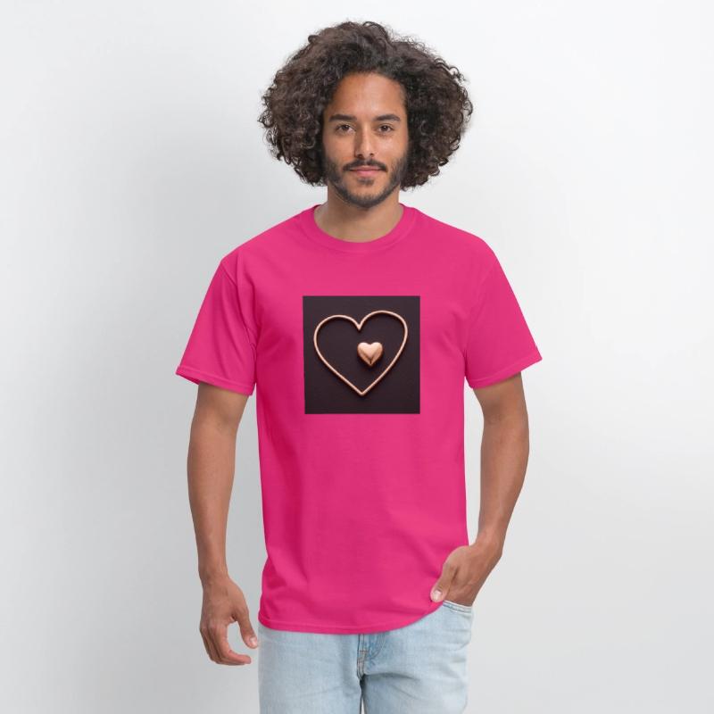 Outlined Heart Emblem T-Shirt Design