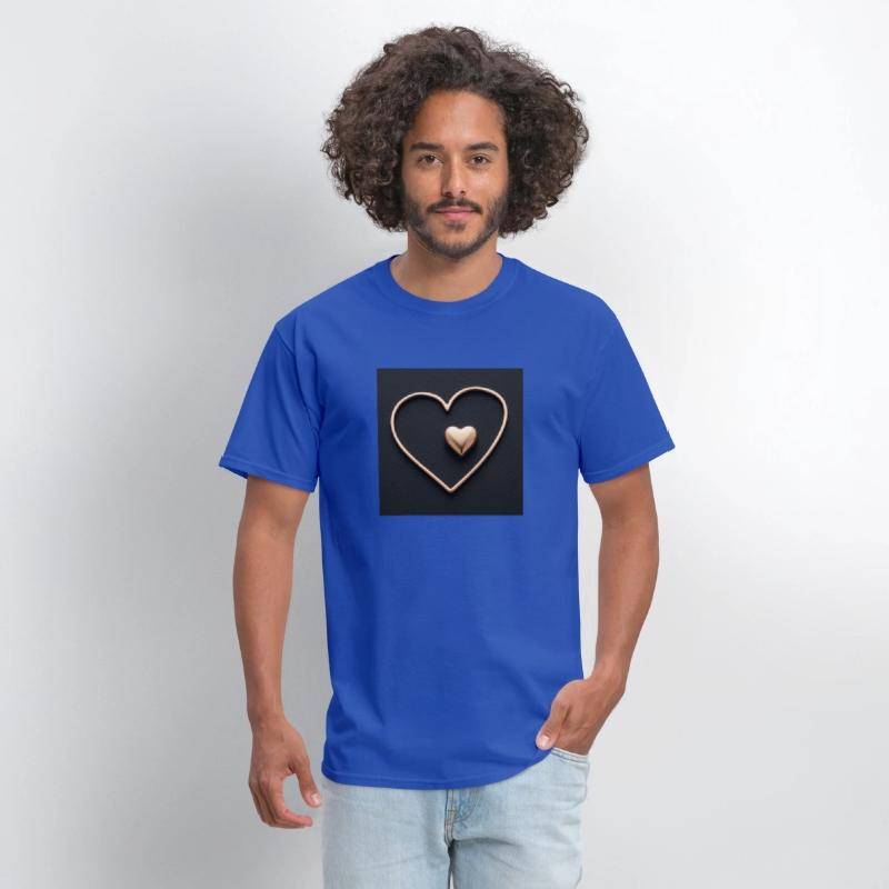 Outlined Heart Emblem T-Shirt Design