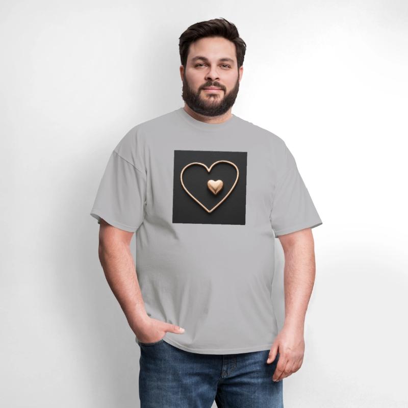 Outlined Heart Emblem T-Shirt Design