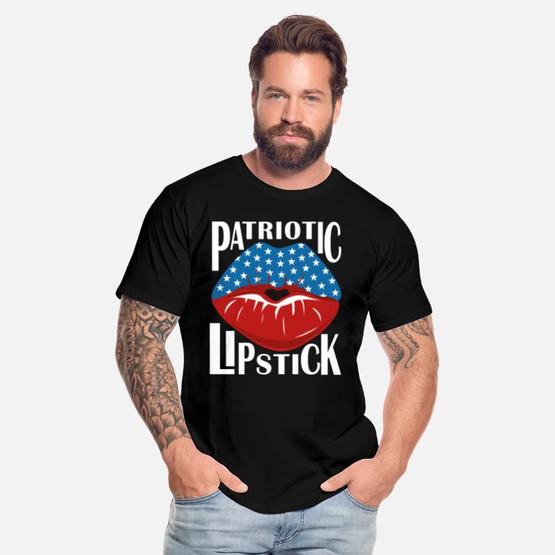 Patriotic Lipstick Funny US American Flag Lips Pat