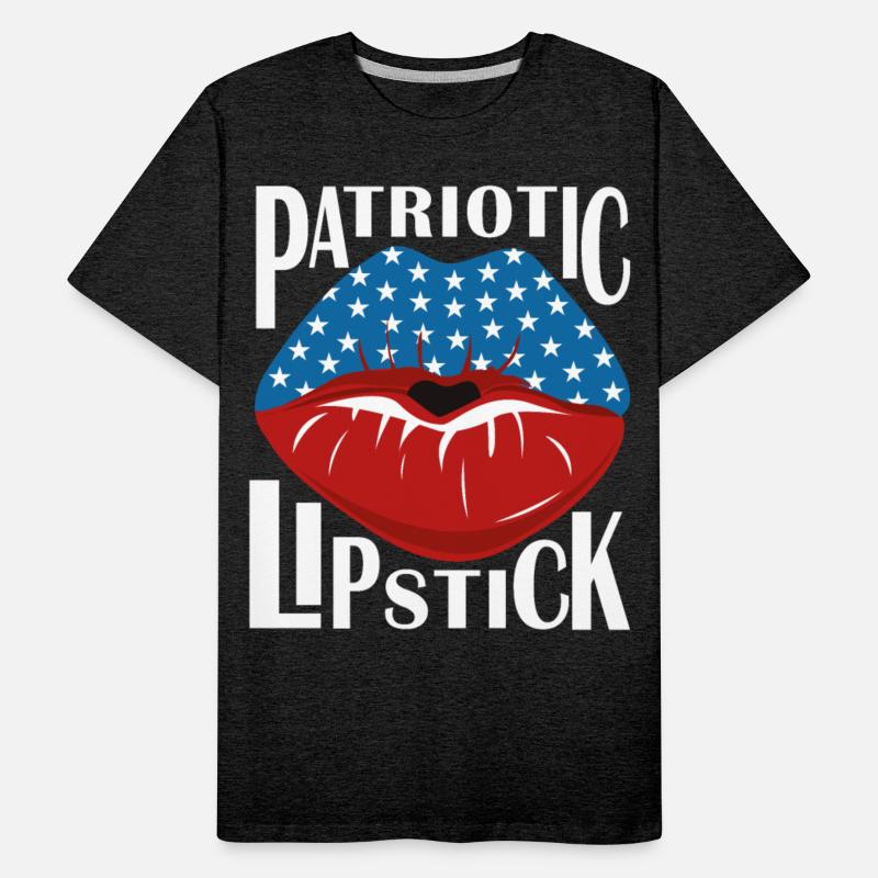 Patriotic Lipstick Funny US American Flag Lips Pat