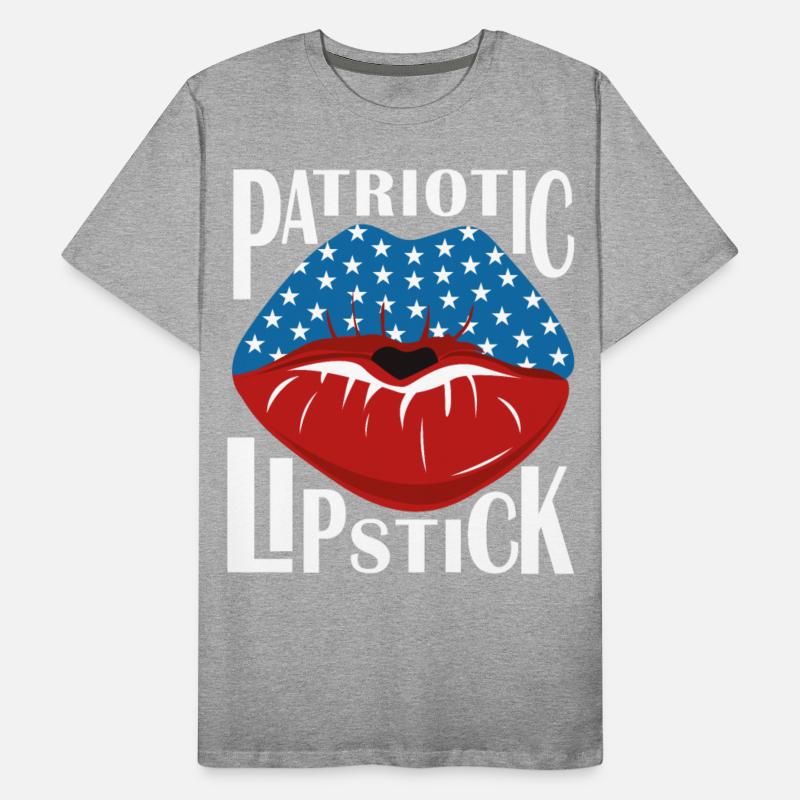 Patriotic Lipstick Funny US American Flag Lips Pat