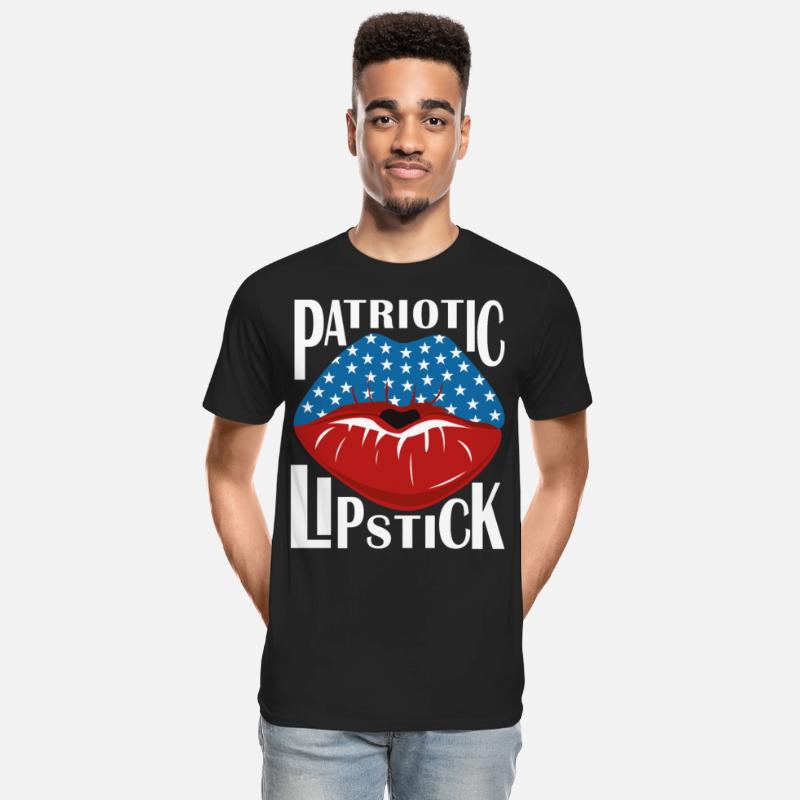 Patriotic Lipstick Funny US American Flag Lips Pat