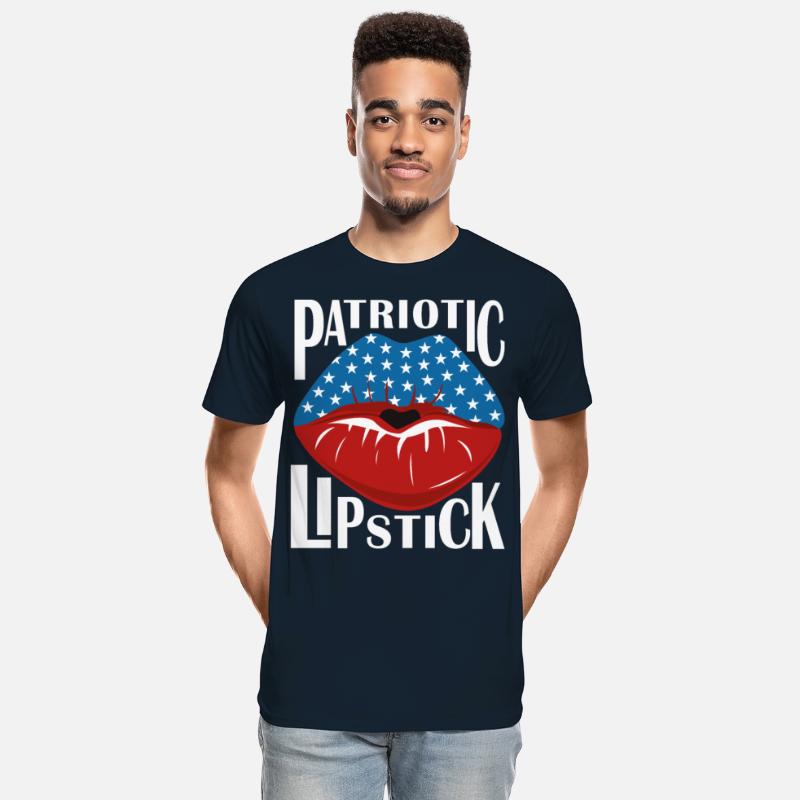 Patriotic Lipstick Funny US American Flag Lips Pat