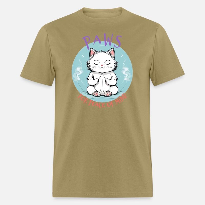 Paws For Peace Of Mind, White Cat Meditation