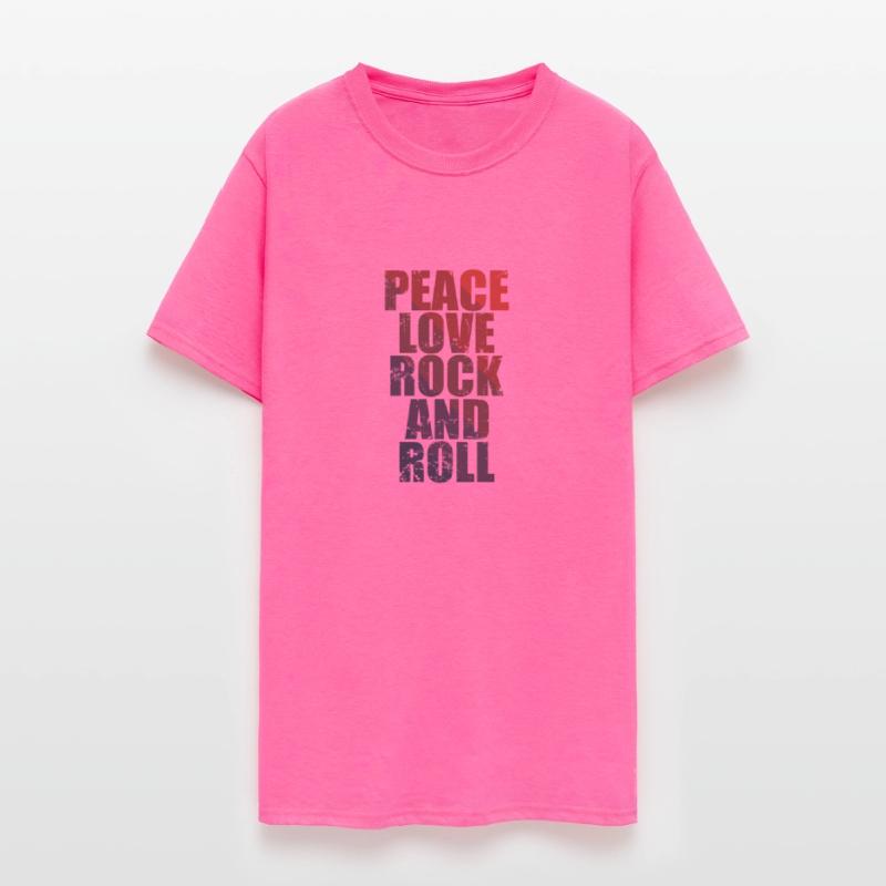 Peace Love Rock and Roll Music Style Guitar