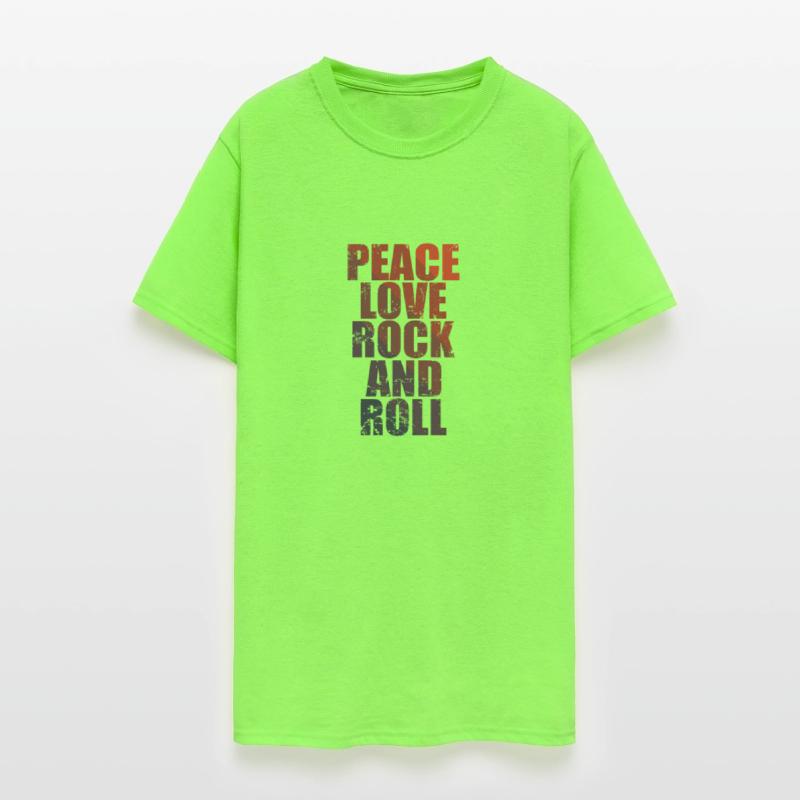 Peace Love Rock and Roll Music Style Guitar