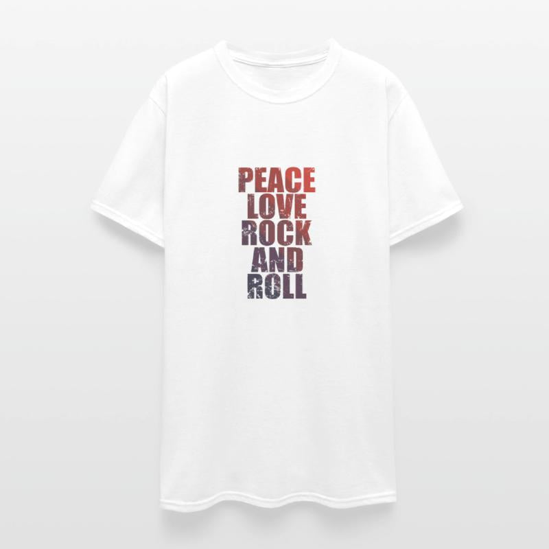 Peace Love Rock and Roll Music Style Guitar