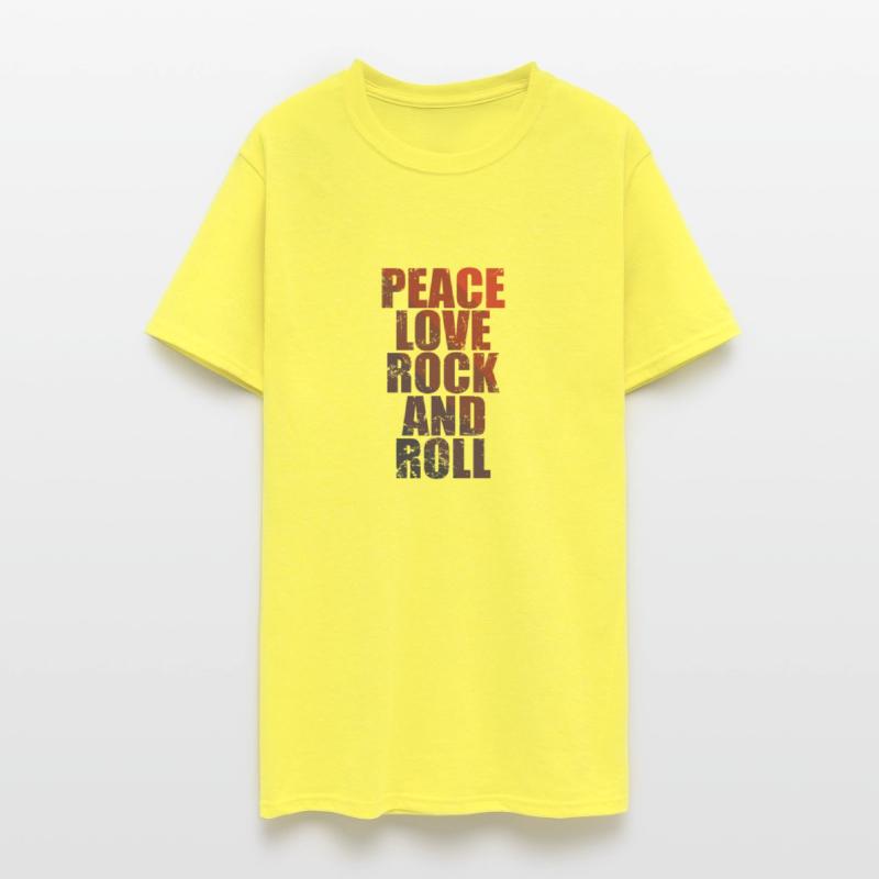 Peace Love Rock and Roll Music Style Guitar
