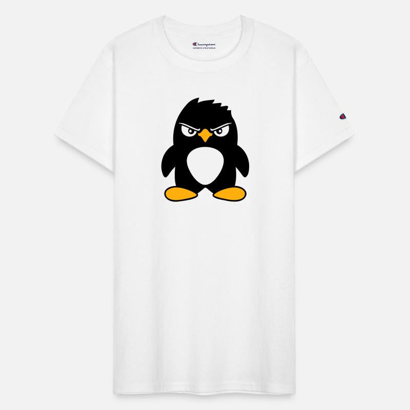 Penguin Looks Serious Evil Dangerous Cool Look Fun