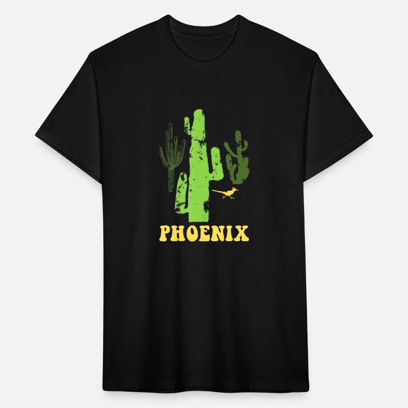 Phoenix Arizona Desert Cactus Roadrunner Scene T