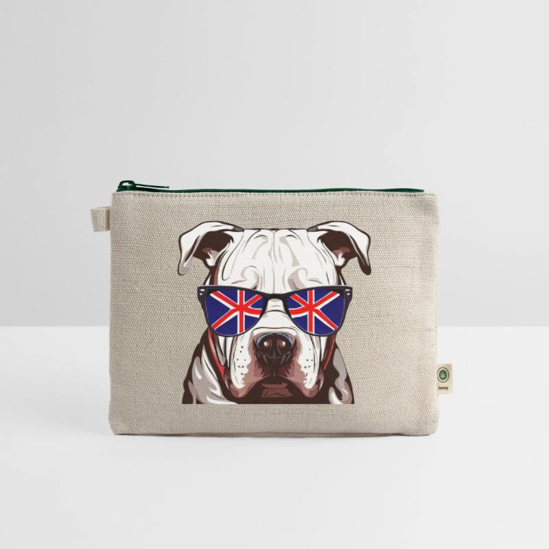 Pitbull Wearing Union Jack Sunglasses