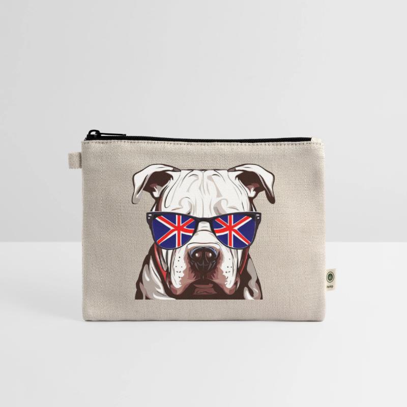 Pitbull Wearing Union Jack Sunglasses