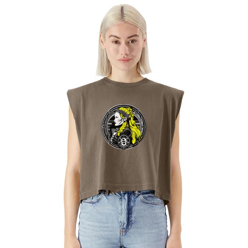 Portrait of a Medieval Warrior Blonde Woman