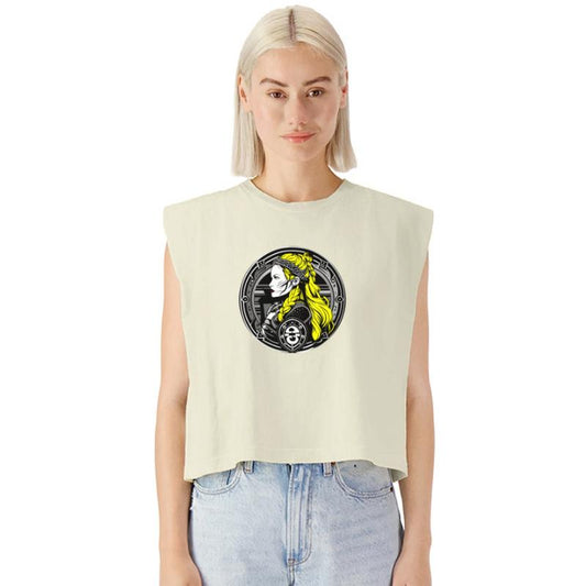 Portrait of a Medieval Warrior Blonde Woman