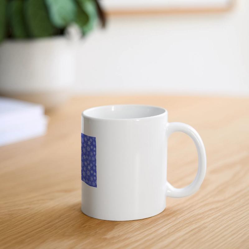 Pretty Navy Blue Snowflakes Pattern