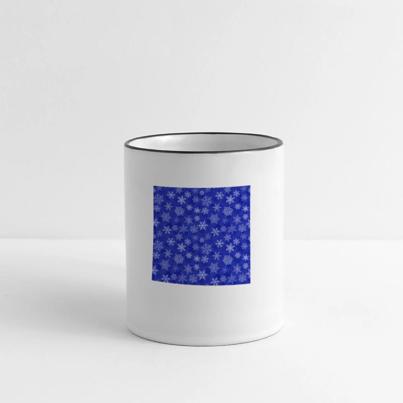 Pretty Navy Blue Snowflakes Pattern