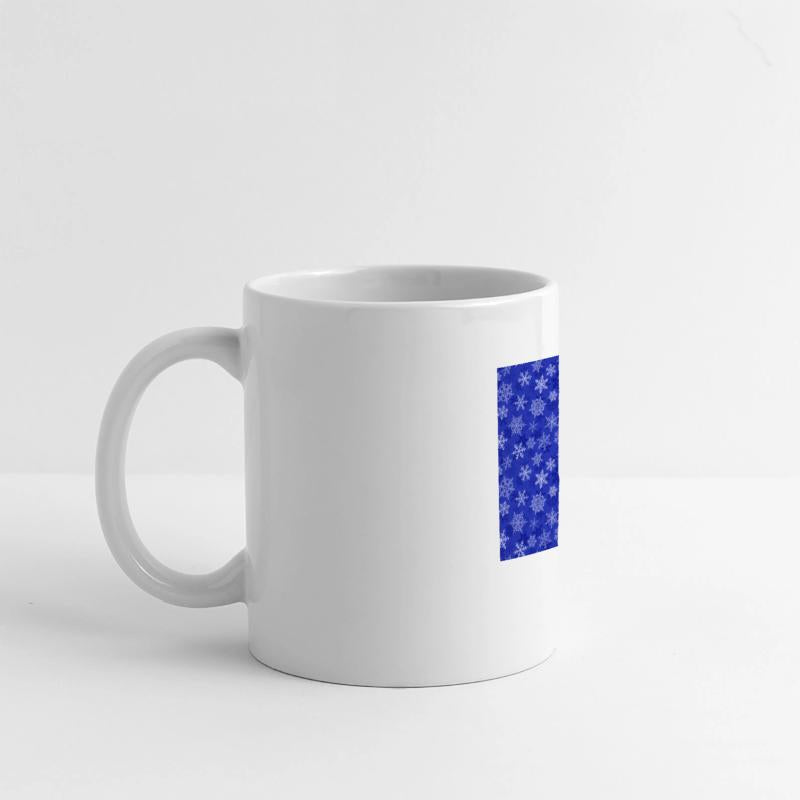 Pretty Navy Blue Snowflakes Pattern