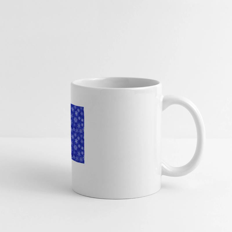 Pretty Navy Blue Snowflakes Pattern