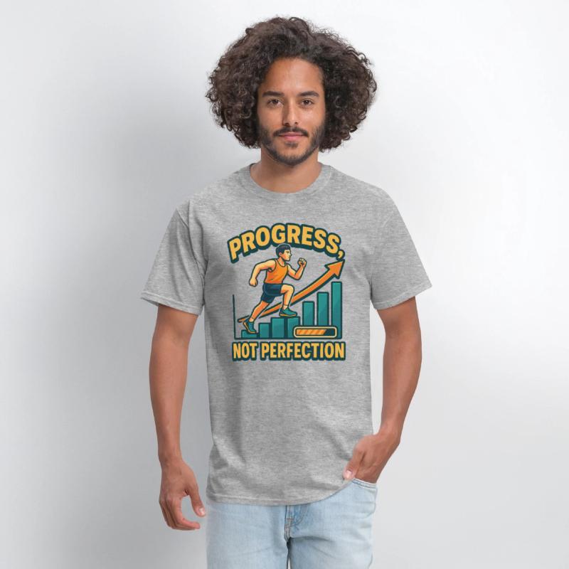 "Progress Not Perfection" Motivational T-Shirt