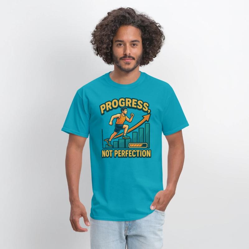 "Progress Not Perfection" Motivational T-Shirt