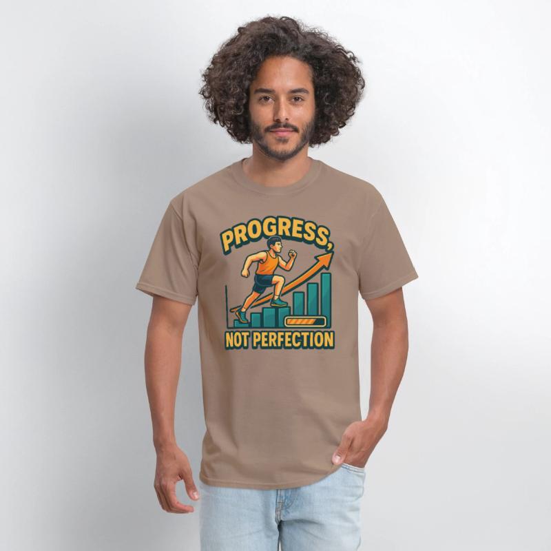 "Progress Not Perfection" Motivational T-Shirt