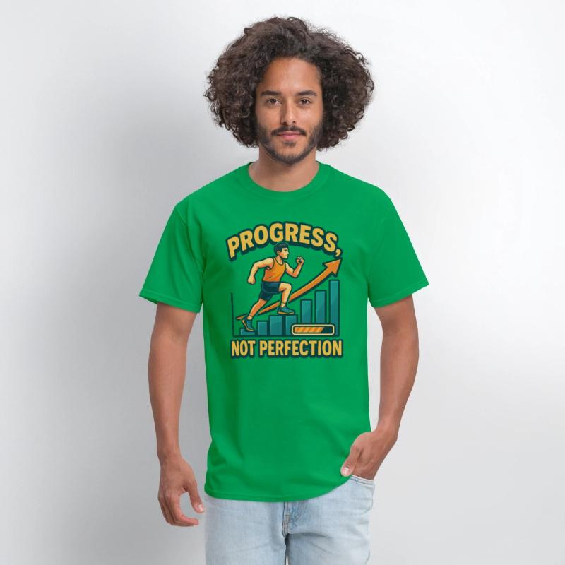 "Progress Not Perfection" Motivational T-Shirt
