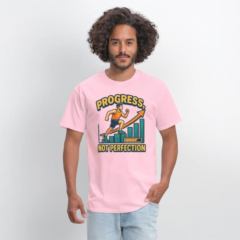 "Progress Not Perfection" Motivational T-Shirt