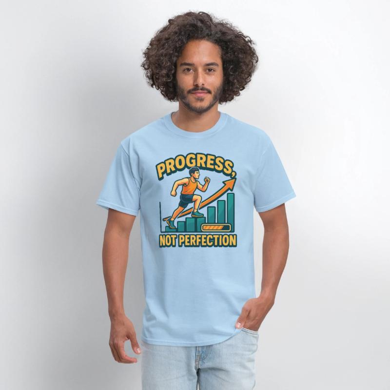 "Progress Not Perfection" Motivational T-Shirt