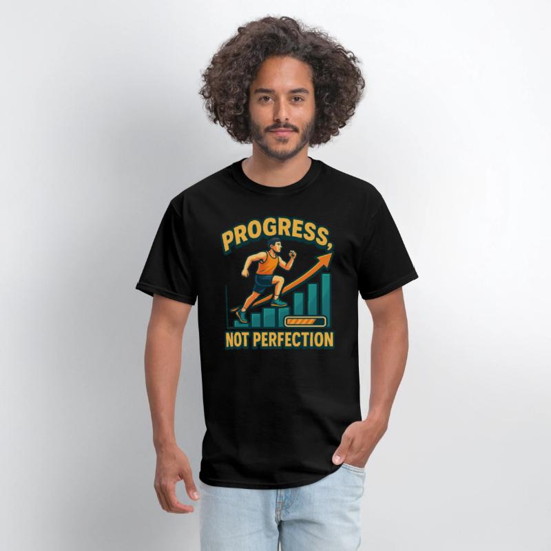 "Progress Not Perfection" Motivational T-Shirt
