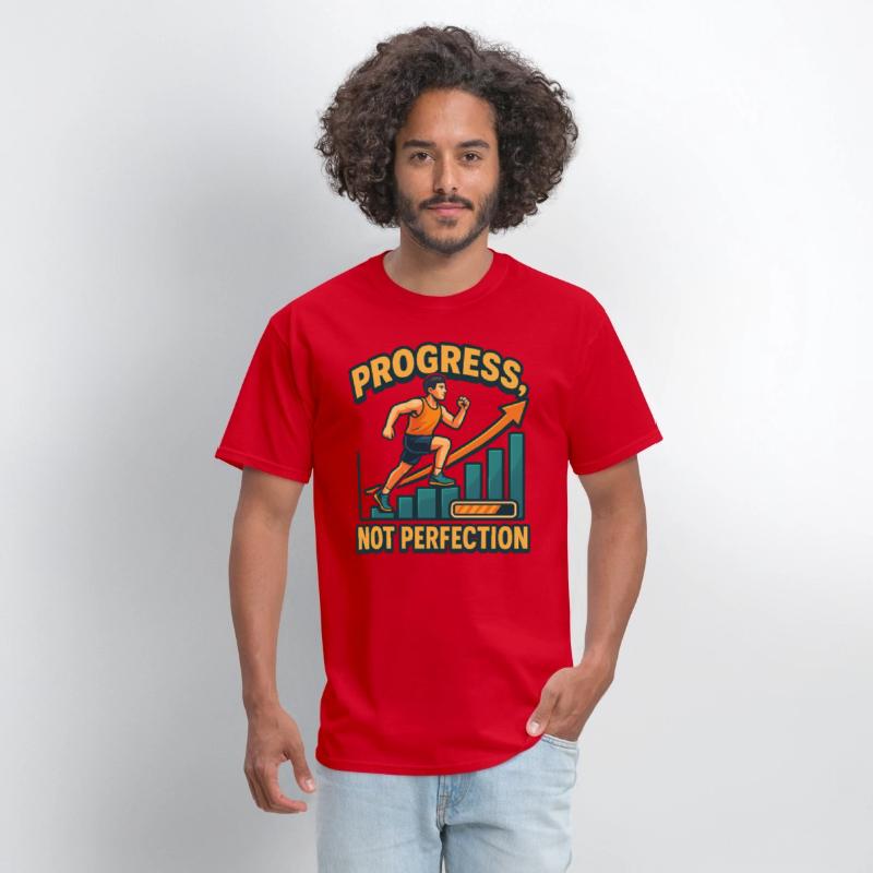 "Progress Not Perfection" Motivational T-Shirt