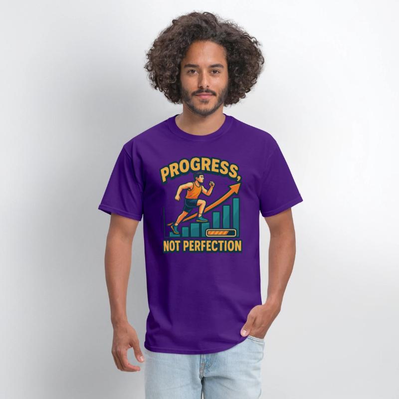"Progress Not Perfection" Motivational T-Shirt